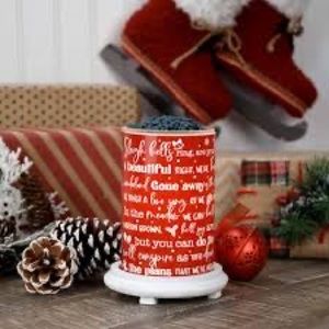 Pink Zebra Sleigh Bells Ring Simmer Light with White Base